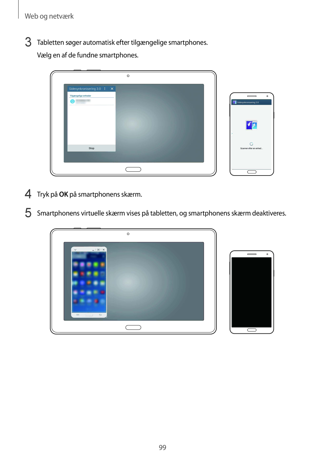 Samsung SM-P9050ZWYNEE, SM-P9050ZWANEE, SM-P9050ZKYNEE, SM-P9050ZKANEE manual Web og netværk 