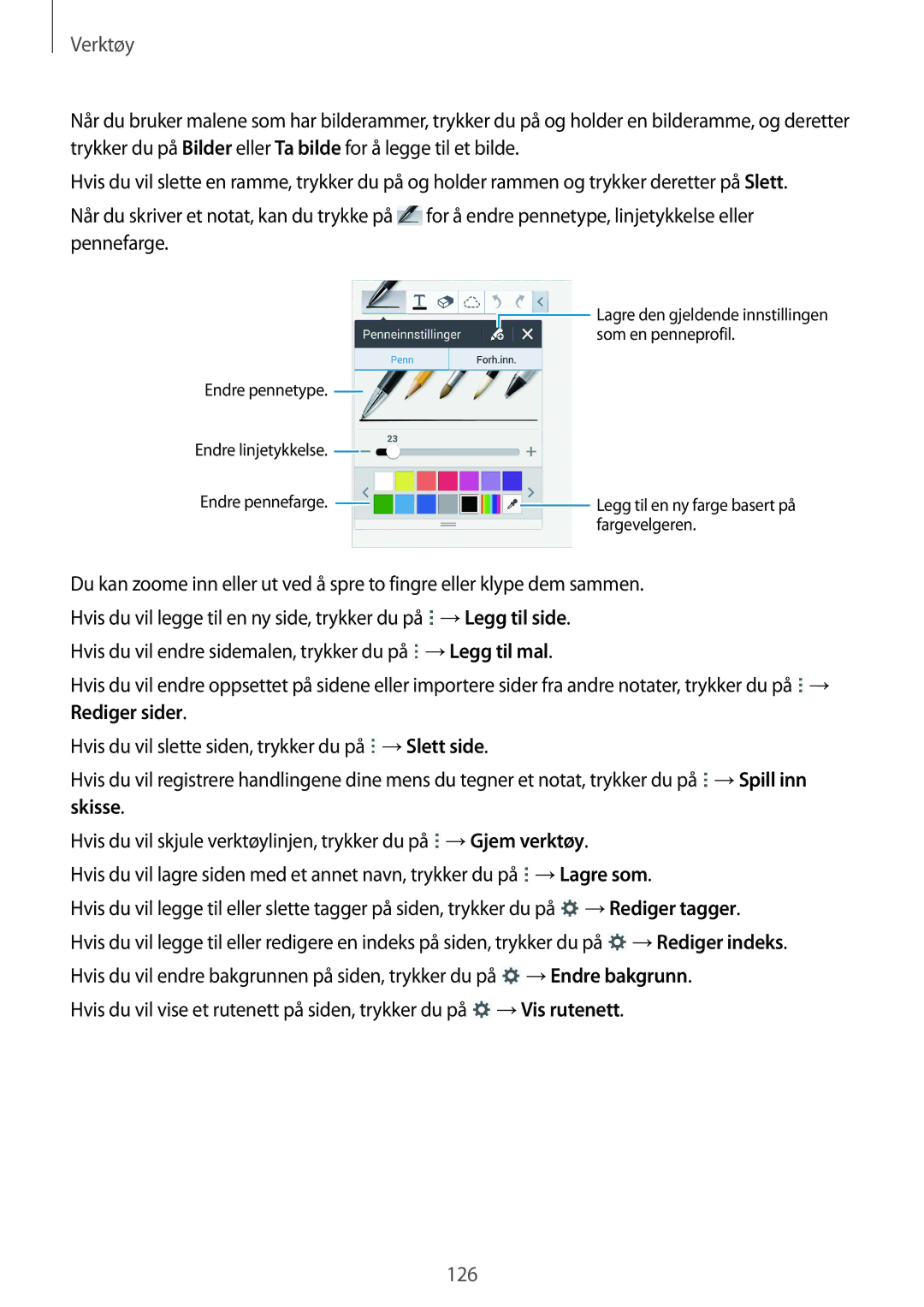 Samsung SM-P9050ZKANEE, SM-P9050ZWANEE, SM-P9050ZKYNEE, SM-P9050ZWYNEE manual 126 