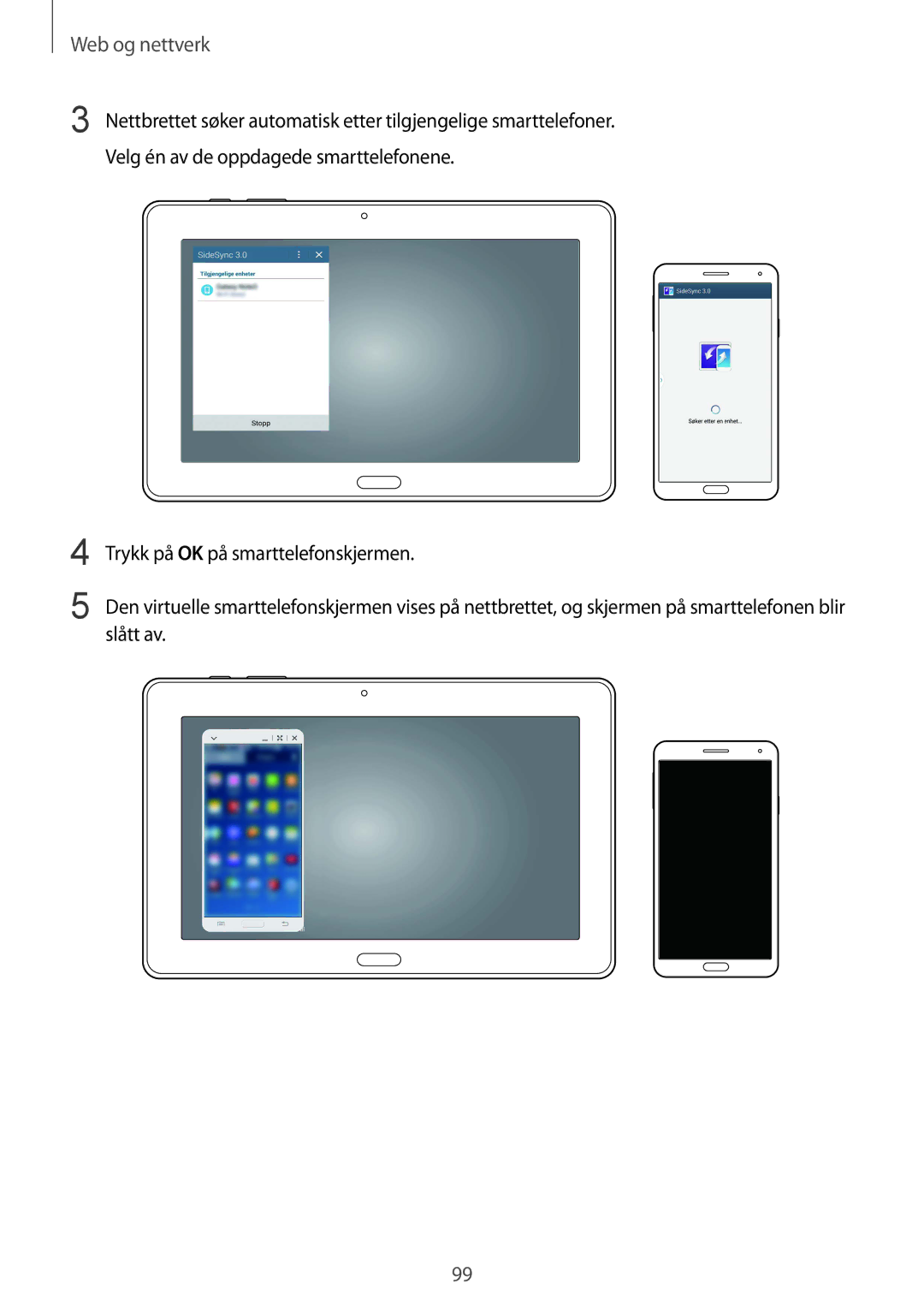 Samsung SM-P9050ZWYNEE, SM-P9050ZWANEE, SM-P9050ZKYNEE, SM-P9050ZKANEE manual Web og nettverk 