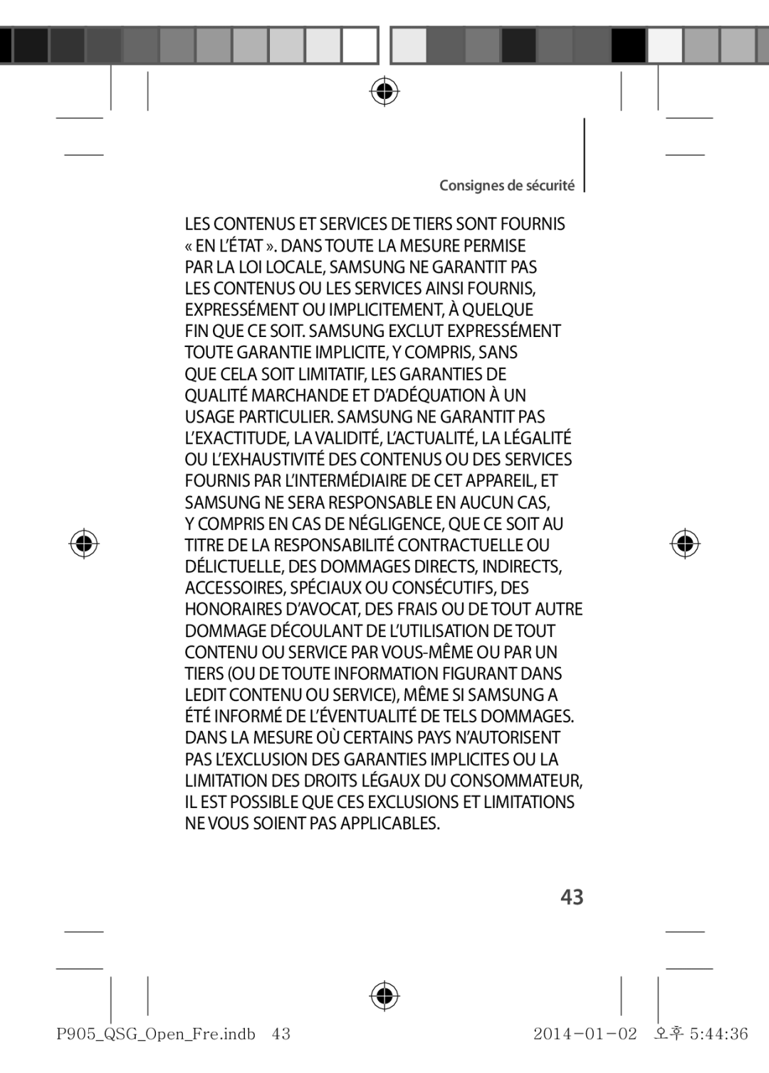 Samsung SM-P9050ZWAXEF, SM-P9050ZKAXEF manual LES Contenus ET Services DE Tiers Sont Fournis 