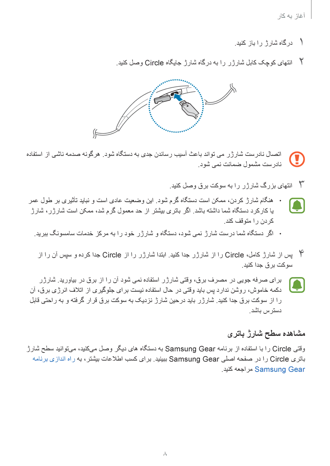 Samsung SM-R130NZRAKSA, SM-R130NZWAKSA, SM-R130NGIAKSA, SM-R130NZKAKSA, SM-R130NZSAKSA manual یرتاب ژراش حطس هدهاشم 