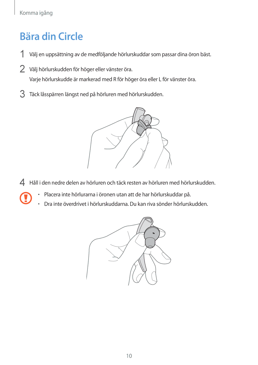 Samsung SM-R130NZKANEE, SM-R130NZWANEE, SM-R130NZBANEE manual Bära din Circle 