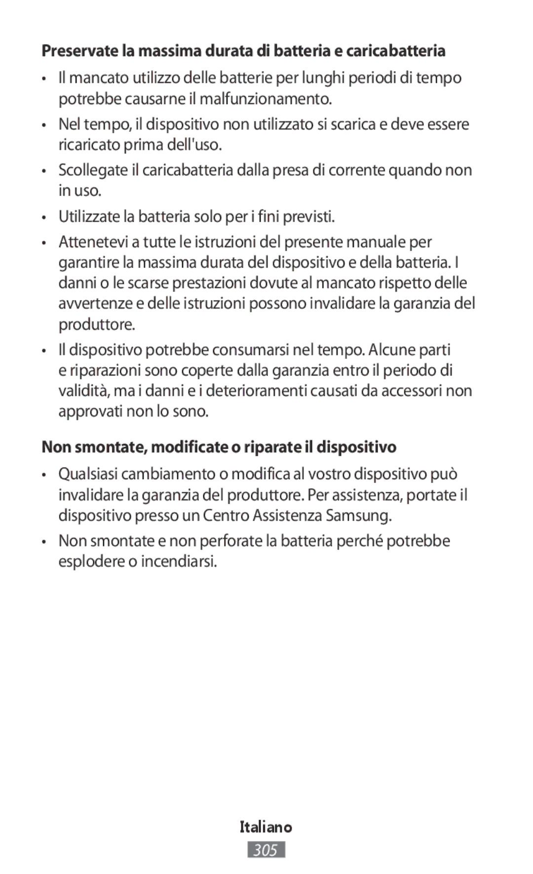 Samsung SM-R140NZKAITV, SM-R140NZAADBT, SM-R140NZKADBT manual Preservate la massima durata di batteria e caricabatteria 