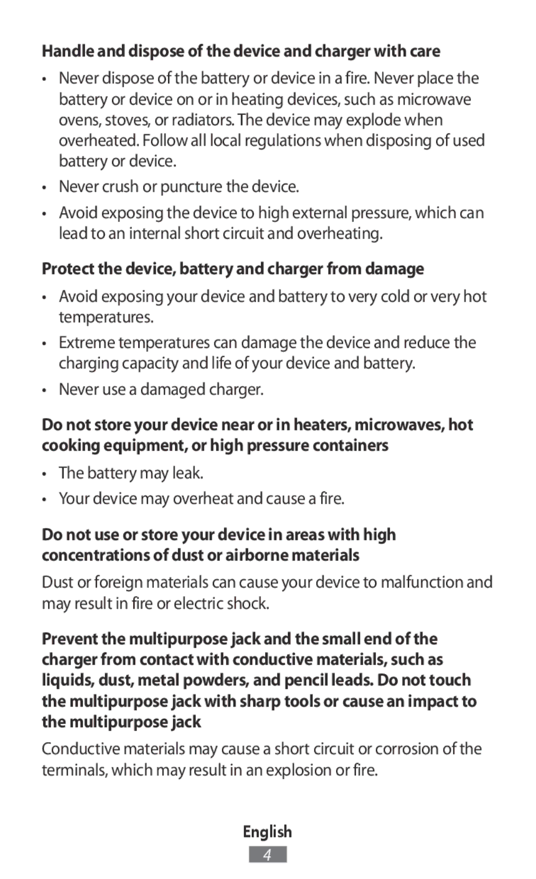 Samsung SM-R140NZKAXEF, SM-R140NZAADBT, SM-R140NZKADBT manual Handle and dispose of the device and charger with care 