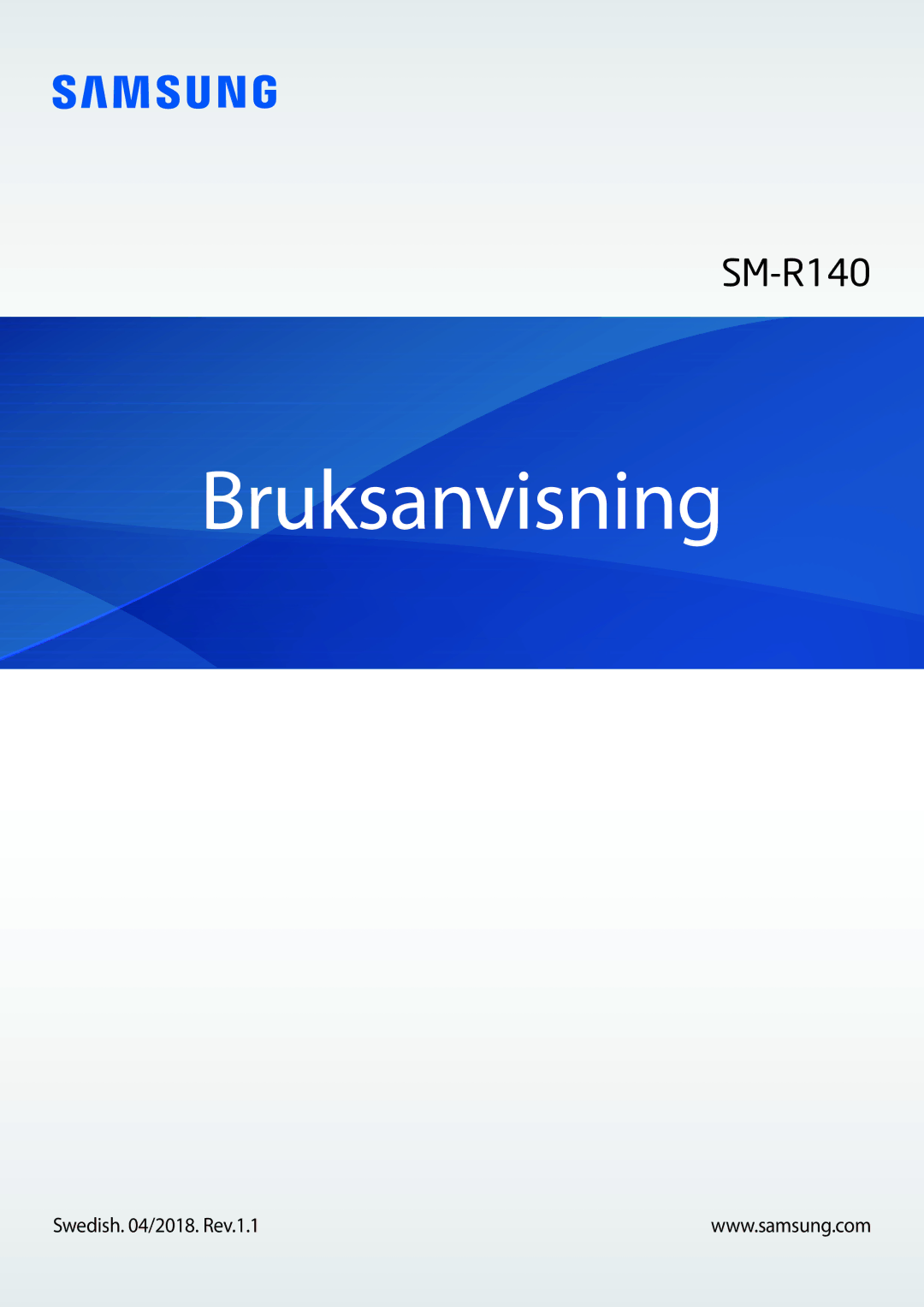 Samsung SM-R140NZKANEE, SM-R140NZIANEE manual Bruksanvisning 