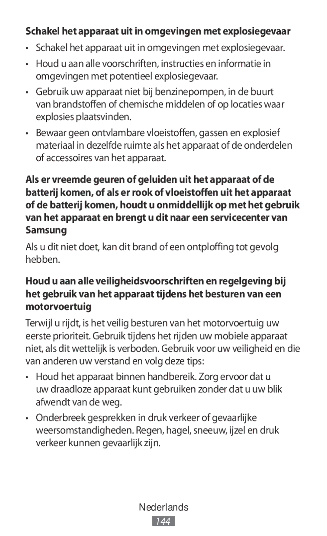 Samsung SM-R140NZKAXJP, SM-R140NZIAXJP, SM-R140NZAAXJP manual Schakel het apparaat uit in omgevingen met explosiegevaar 