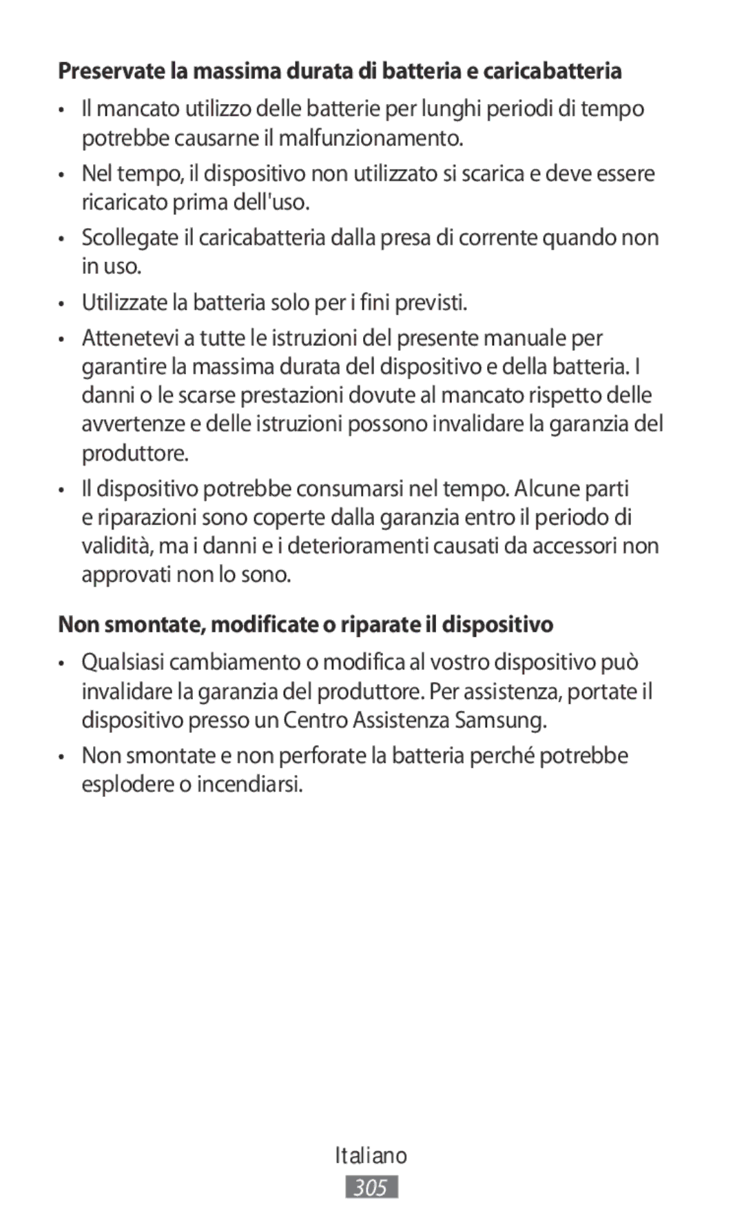 Samsung SM-R140NZIAXJP, SM-R140NZKAXJP, SM-R140NZAAXJP manual Preservate la massima durata di batteria e caricabatteria 