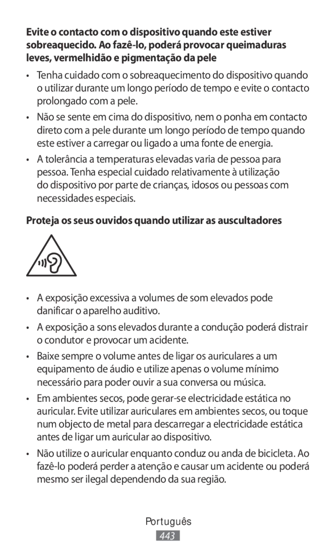 Samsung SM-R140NZKAILO, SM-R140NZKAXJP, SM-R140NZIAXJP manual Proteja os seus ouvidos quando utilizar as auscultadores 