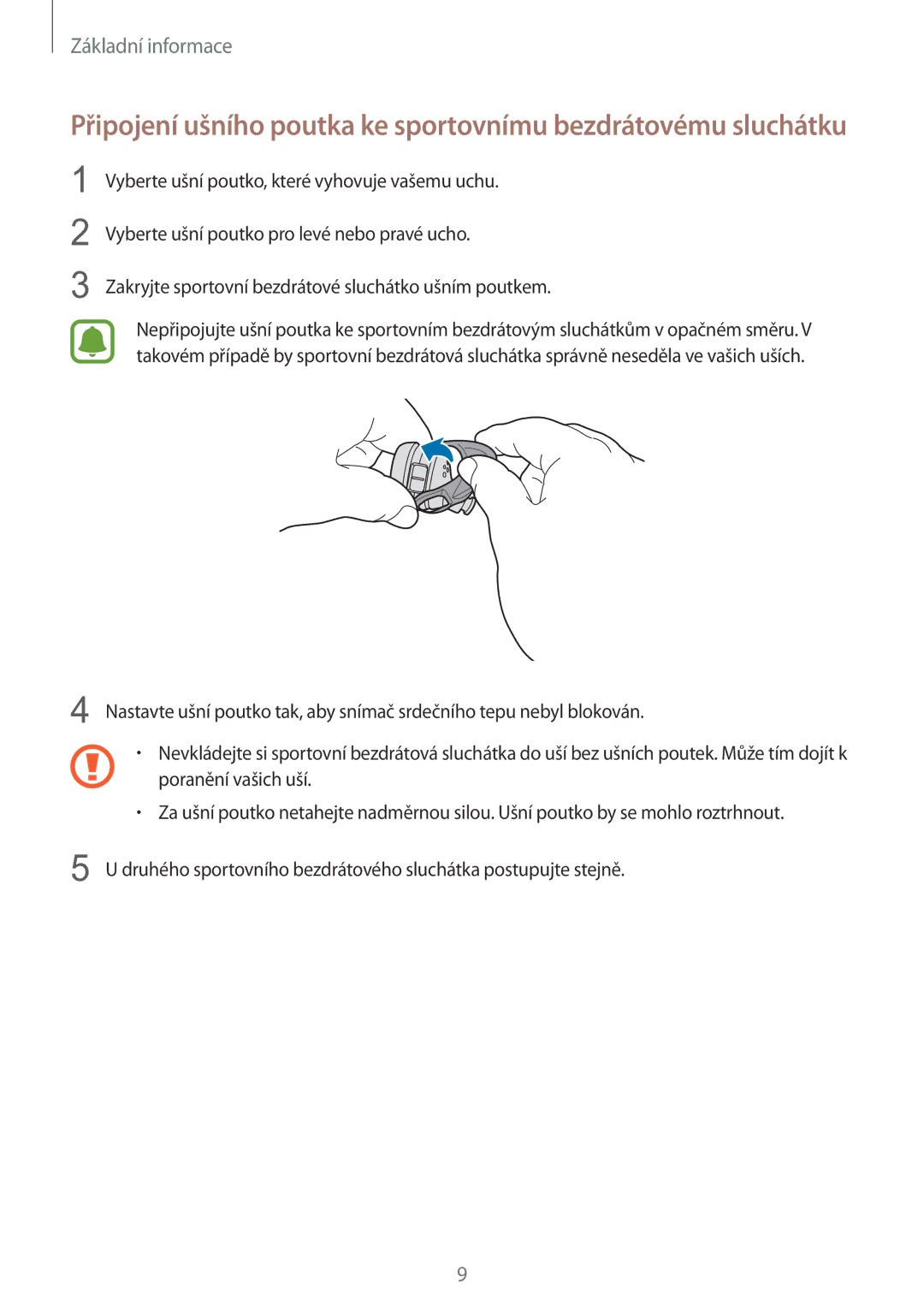 Samsung SM-R150NZWAXEZ manual Základní informace 