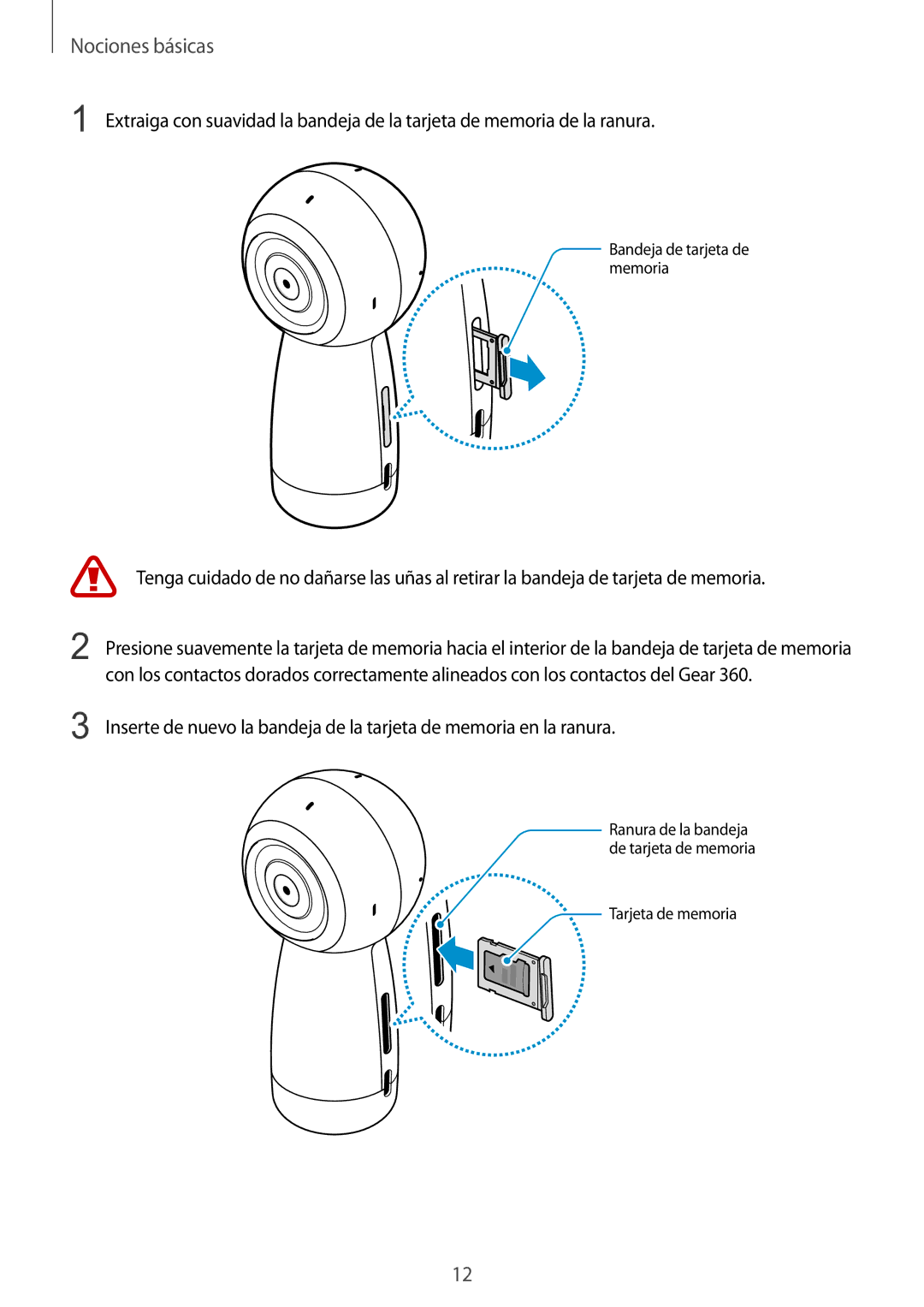 Samsung SM-R210NZWAPHE manual Tarjeta de memoria 