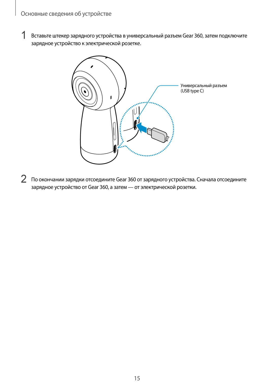 Samsung SM-R210NZWASER manual Универсальный разъем USB type C 