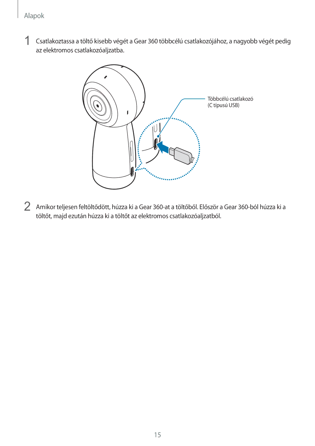 Samsung SM-R210NZWAXEH manual Többcélú csatlakozó C típusú USB 