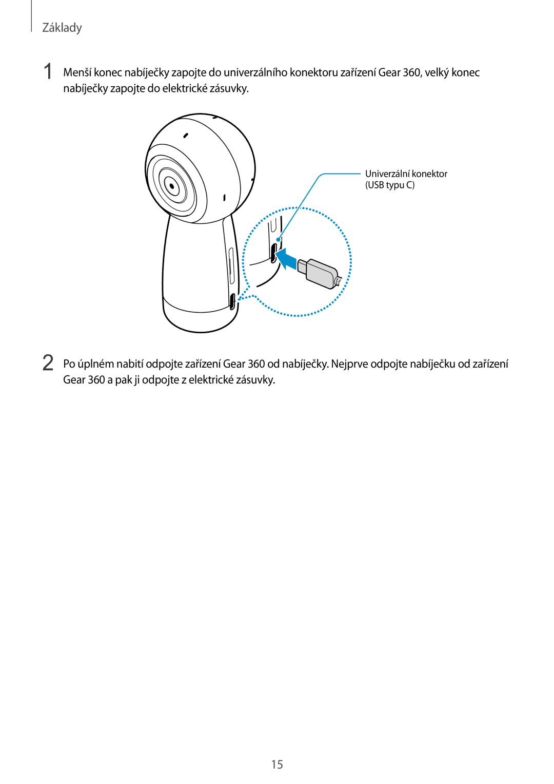 Samsung SM-R210NZWAXEZ manual Univerzální konektor USB typu C 