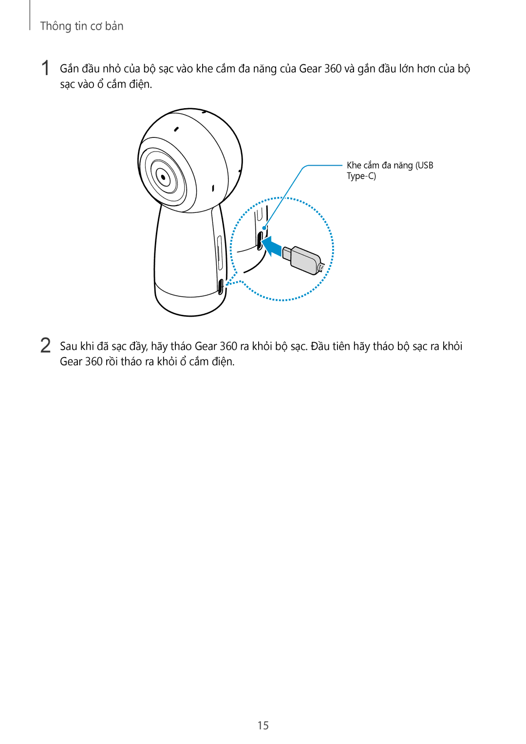 Samsung SM-R210NZWAXXV manual Khe cắm đa năng USB Type-C 