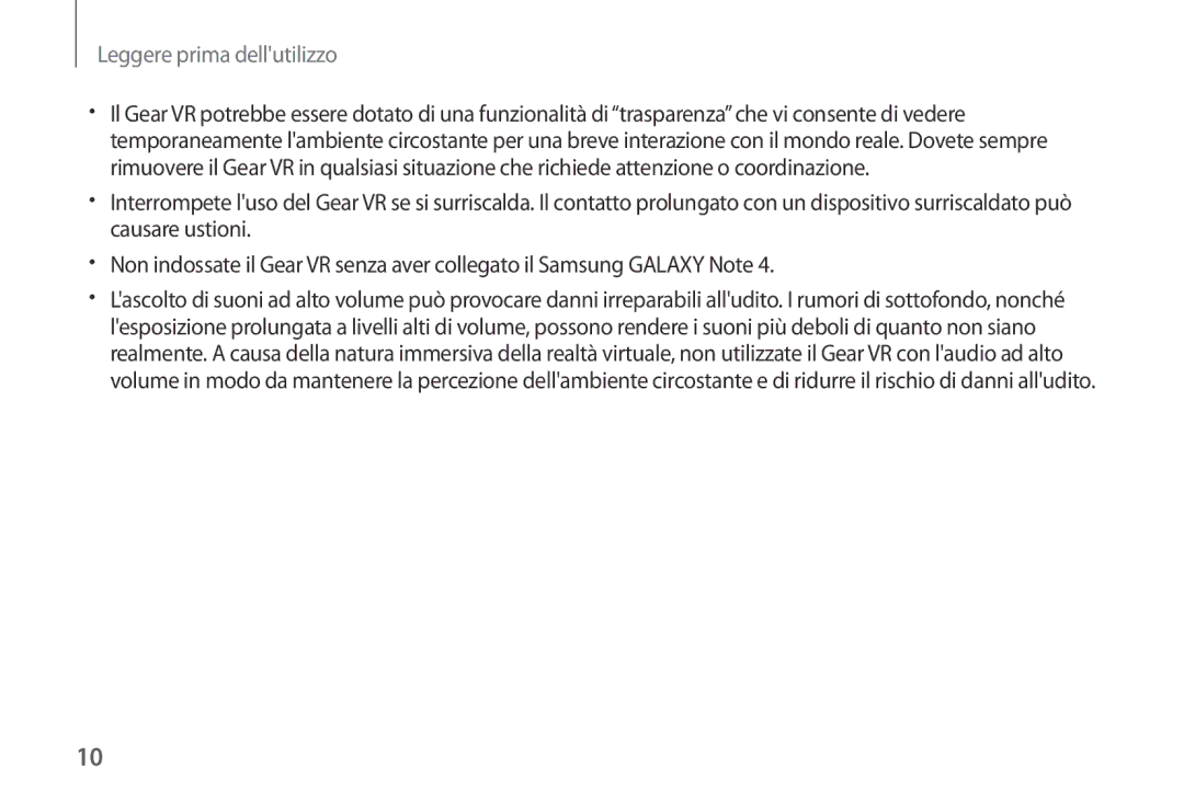 Samsung SM-R320NPWAITV, SM-R320NPWGITV manual Leggere prima dellutilizzo 