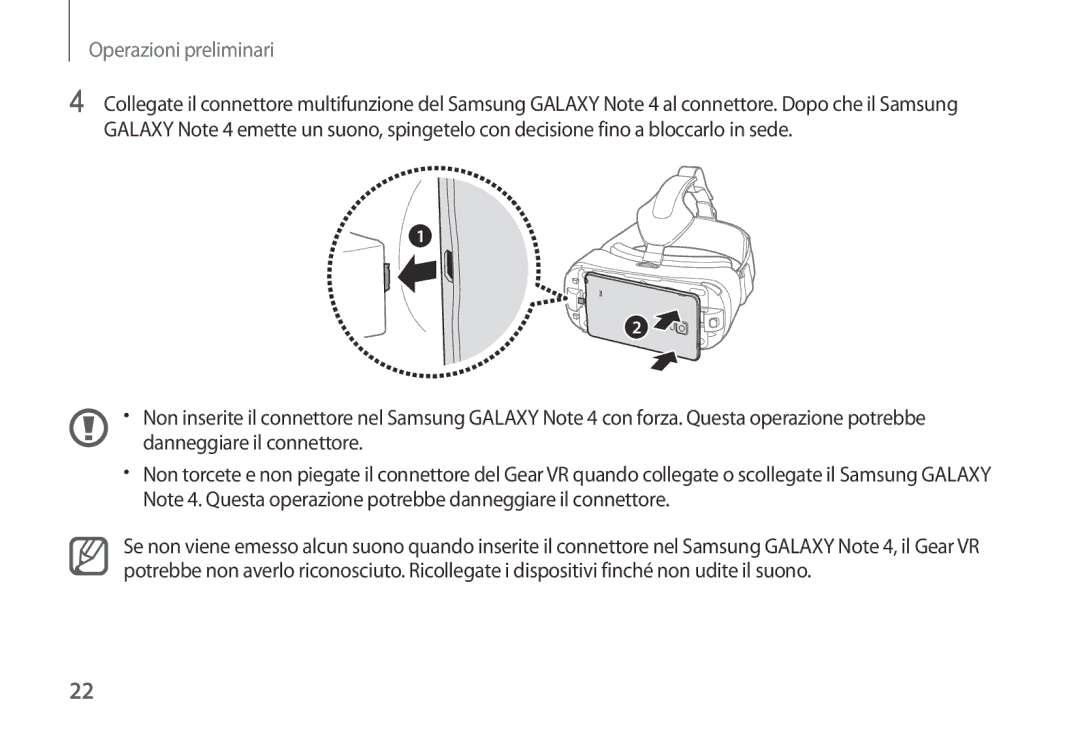 Samsung SM-R320NPWAITV, SM-R320NPWGITV manual Operazioni preliminari 