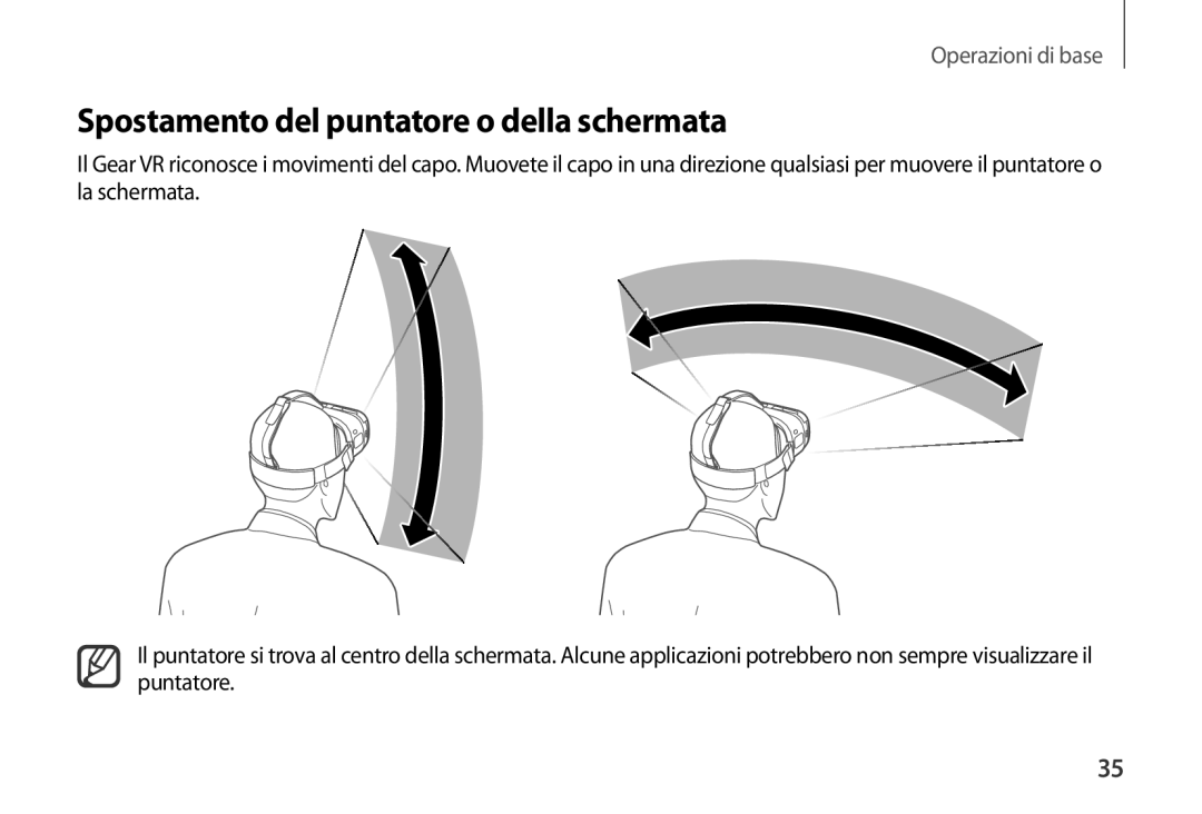 Samsung SM-R320NPWGITV, SM-R320NPWAITV manual Spostamento del puntatore o della schermata 