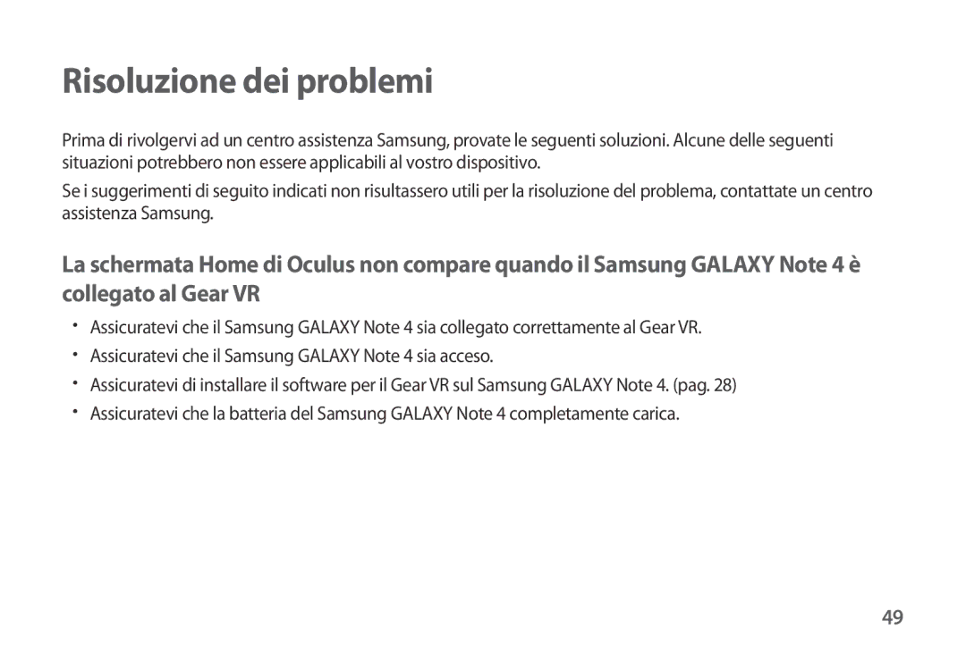 Samsung SM-R320NPWGITV, SM-R320NPWAITV manual Risoluzione dei problemi 