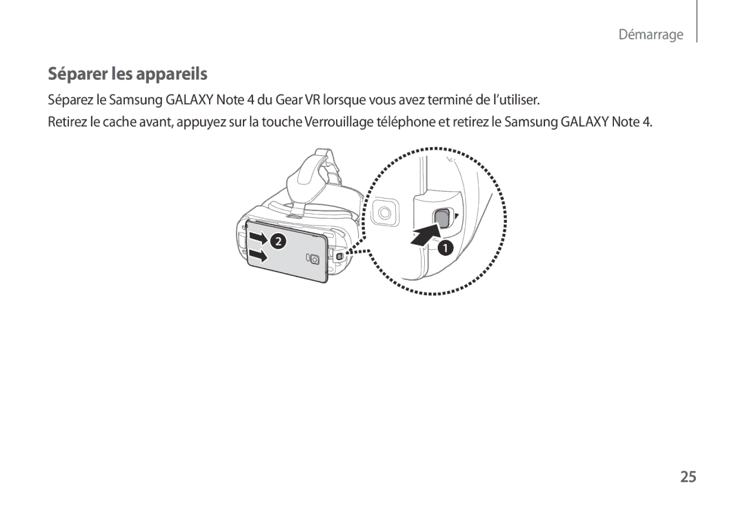 Samsung SM-R320NPWADBT, SM-R320NPWAXEF, SM-R320NPWGXEF manual Séparer les appareils 