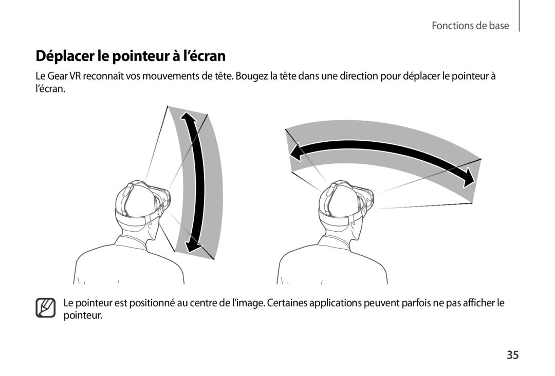 Samsung SM-R320NPWGXEF, SM-R320NPWAXEF, SM-R320NPWADBT manual Déplacer le pointeur à l’écran 