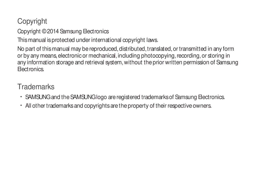 Samsung SM-R320NPWAEUR, SM-R320NPWGDBT, SM-R320NPWAXEF, SM-R320NPWADBT, SM-R320NPWGXEF, SM-R320NPWAITV manual Copyright 