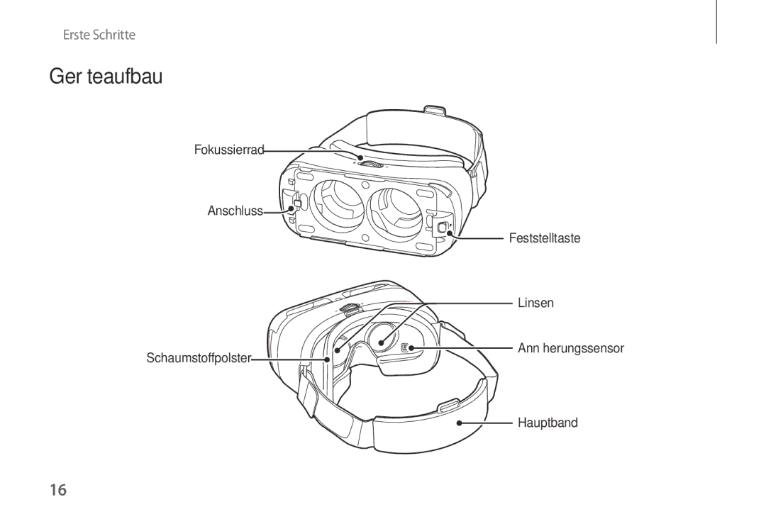 Samsung SM-R320NPWADBT, SM-R320NPWGDBT, SM-R320NPWAXEF manual Geräteaufbau 