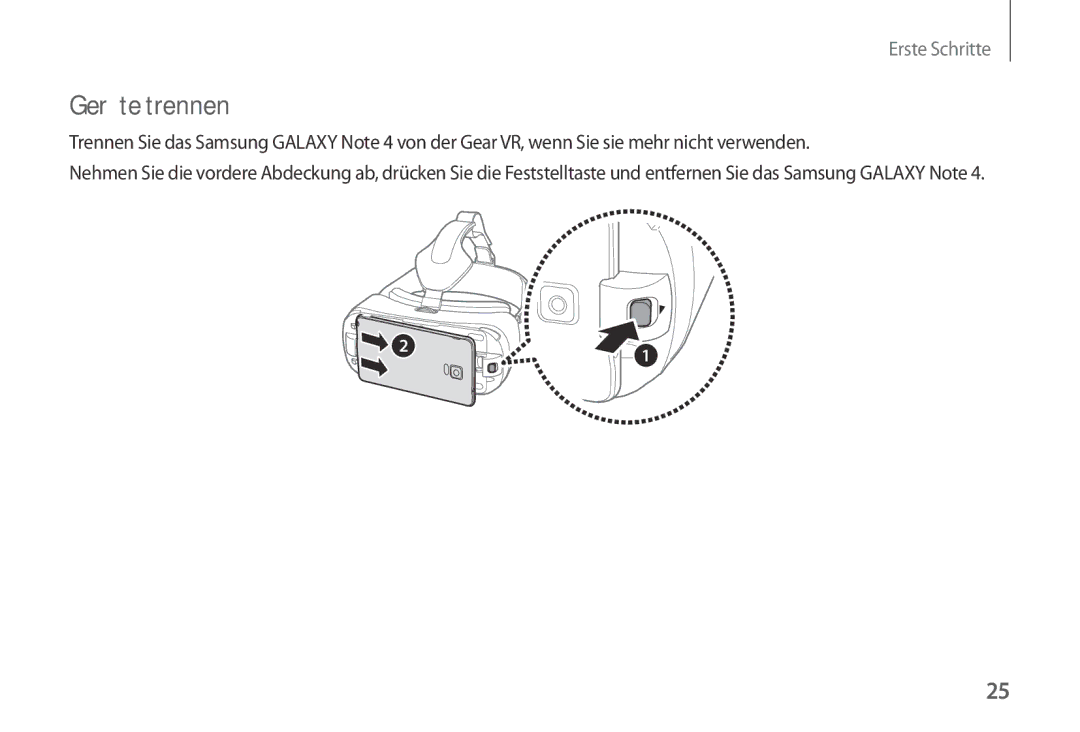 Samsung SM-R320NPWADBT, SM-R320NPWGDBT, SM-R320NPWAXEF manual Geräte trennen 