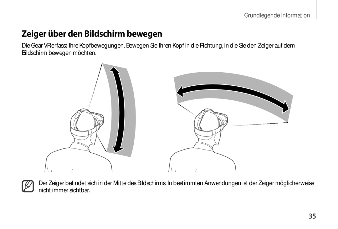 Samsung SM-R320NPWGDBT, SM-R320NPWAXEF, SM-R320NPWADBT manual Zeiger über den Bildschirm bewegen 