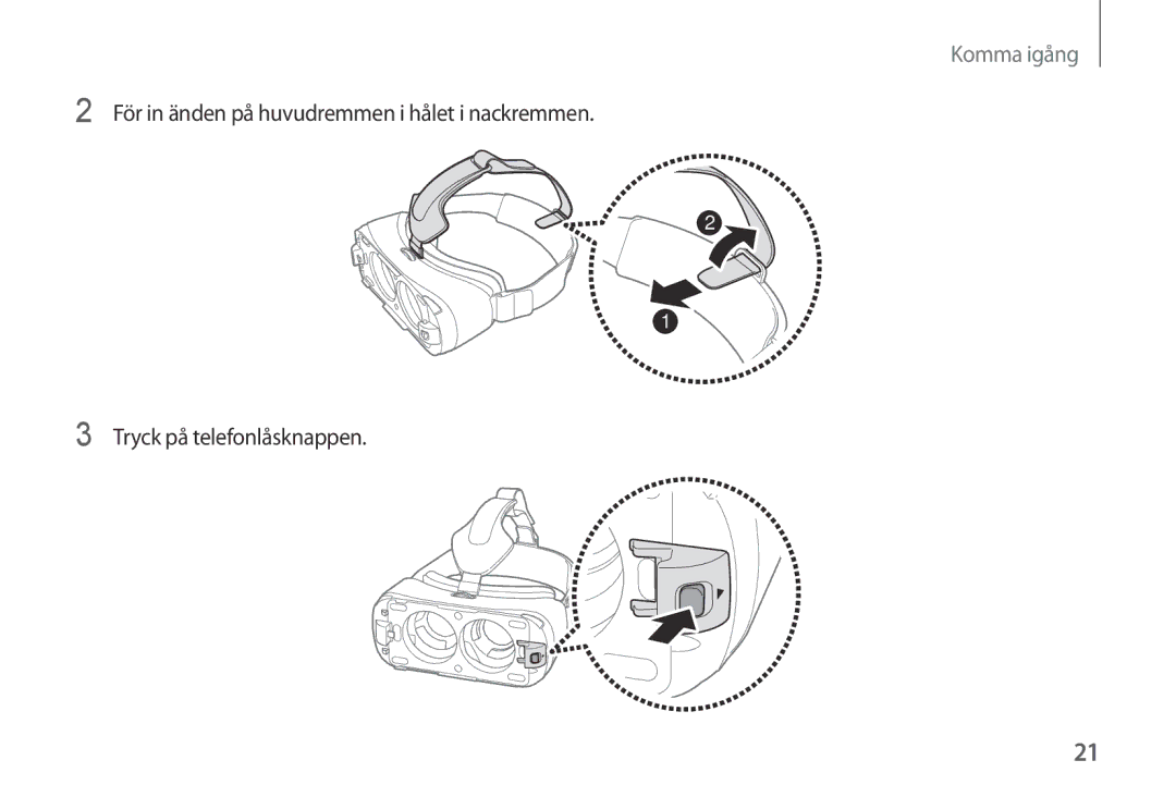 Samsung SM-R320NZBANEE, SM-R320NPWGNEE, SM-R320NPWANEE manual Komma igång 