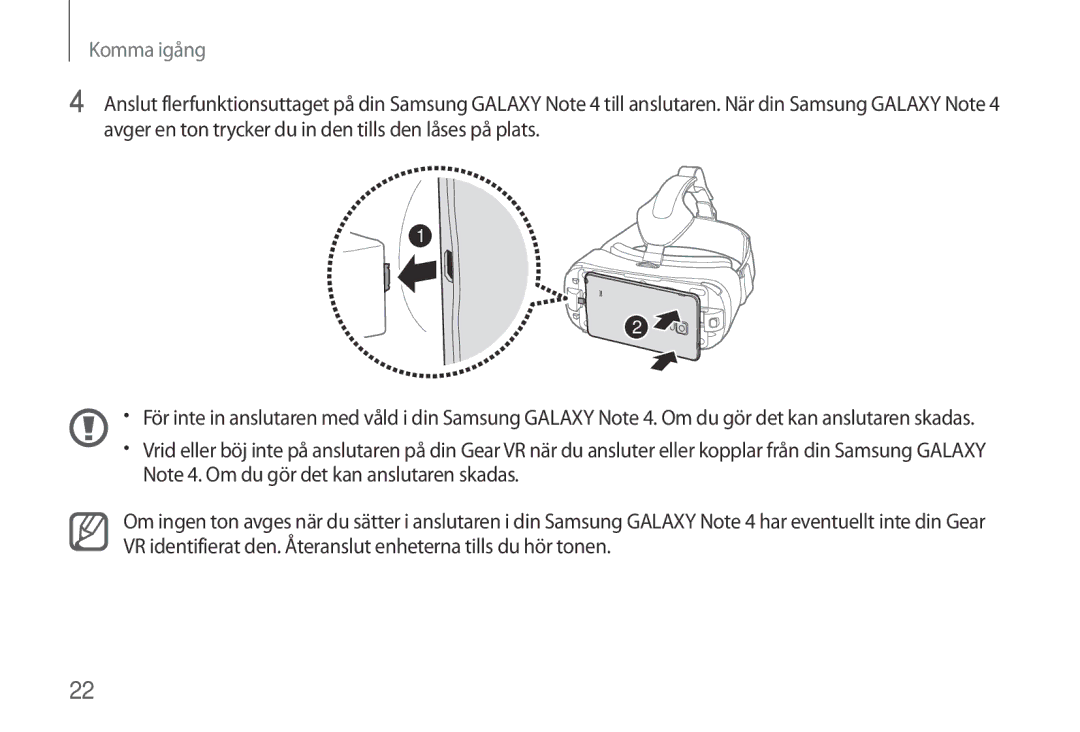 Samsung SM-R320NPWANEE, SM-R320NPWGNEE, SM-R320NZBANEE manual Komma igång 