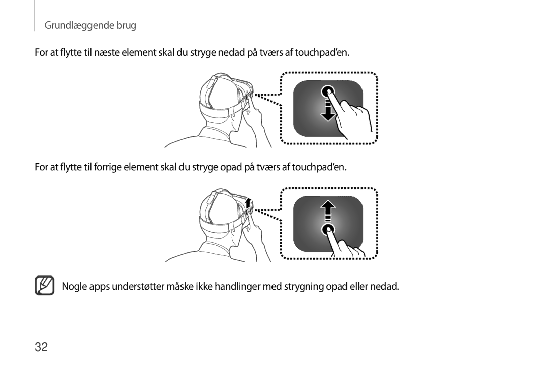 Samsung SM-R320NPWGNEE, SM-R320NZBANEE, SM-R320NPWANEE manual Grundlæggende brug 