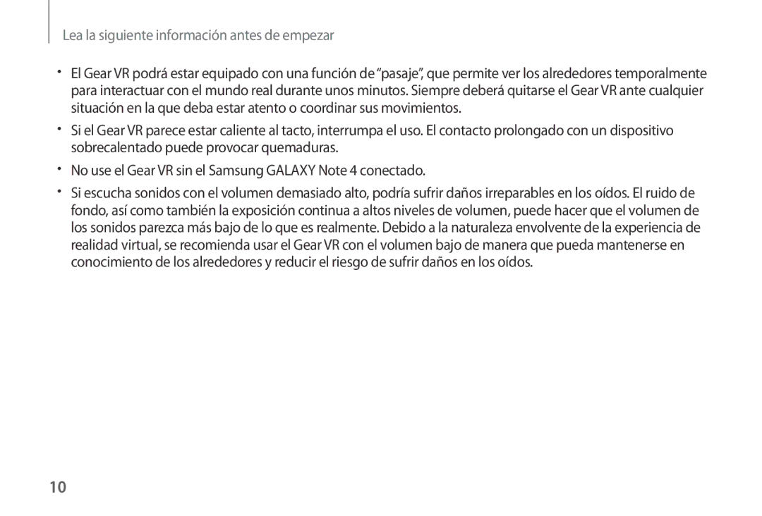 Samsung SM-R320NPWAPHE, SM-R320NPWGPHE manual Lea la siguiente información antes de empezar 