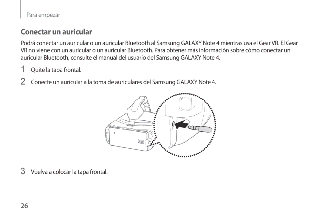 Samsung SM-R320NPWAPHE, SM-R320NPWGPHE manual Conectar un auricular 