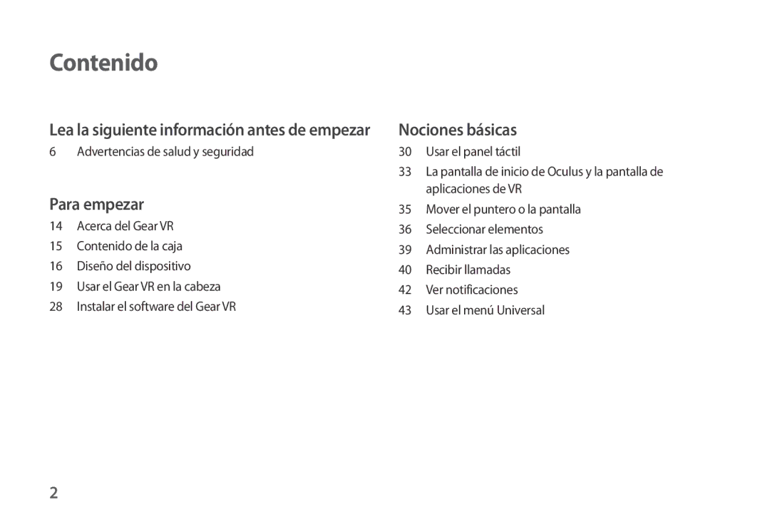 Samsung SM-R320NPWAPHE, SM-R320NPWGPHE manual Contenido 