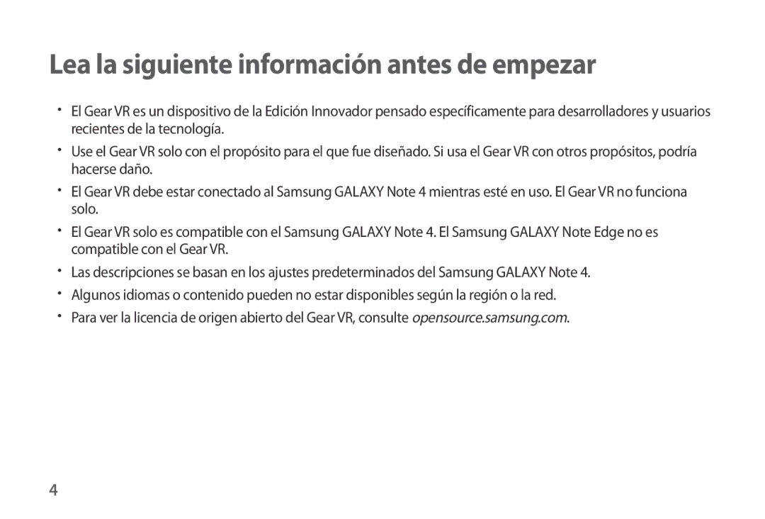 Samsung SM-R320NPWAPHE, SM-R320NPWGPHE manual Lea la siguiente información antes de empezar 