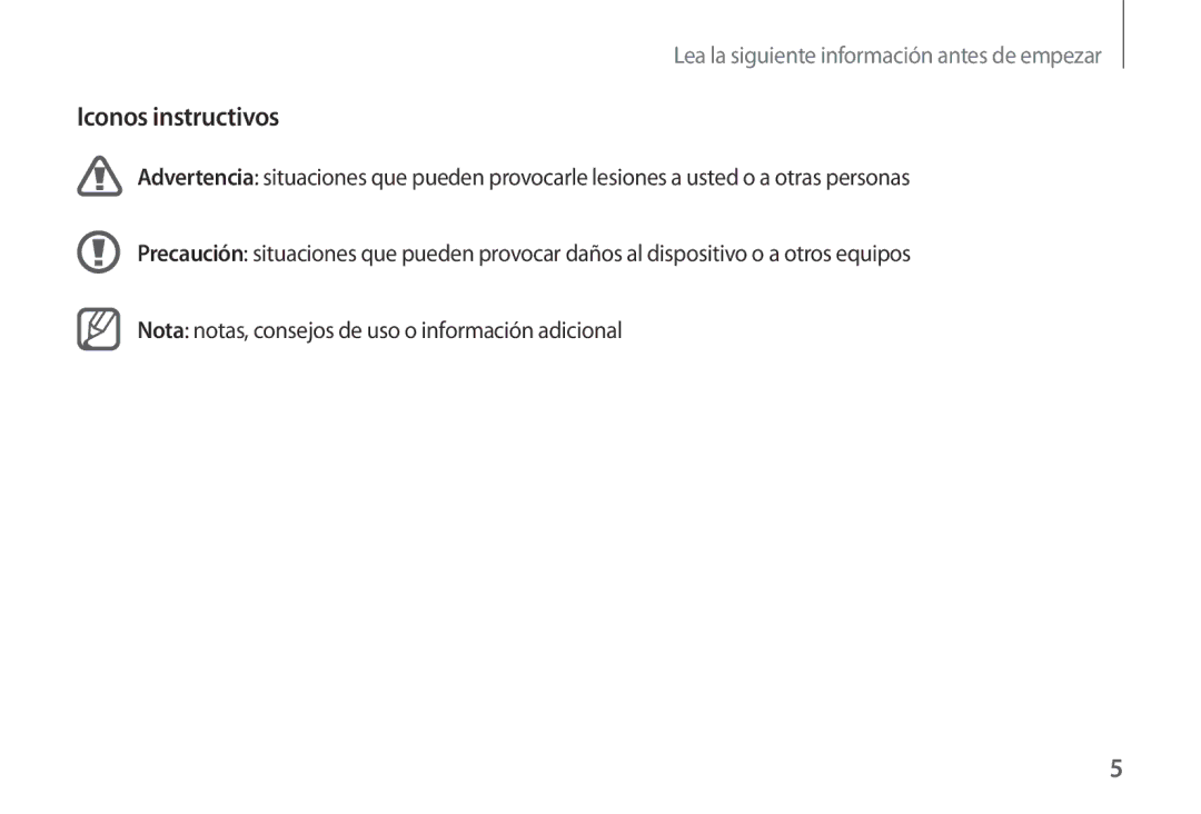 Samsung SM-R320NPWGPHE, SM-R320NPWAPHE manual Iconos instructivos 