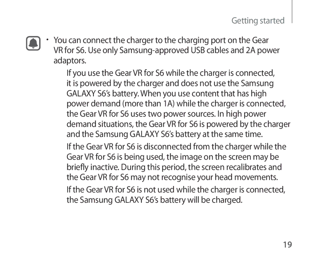 Samsung SM-R321NZWAEUR, SM-R321NZWADBT, SM-R321NZWAXEF, SM-R321NZWAITV, SM-R321NZWAPHE, SM-R321NZWAKSA manual Getting started 