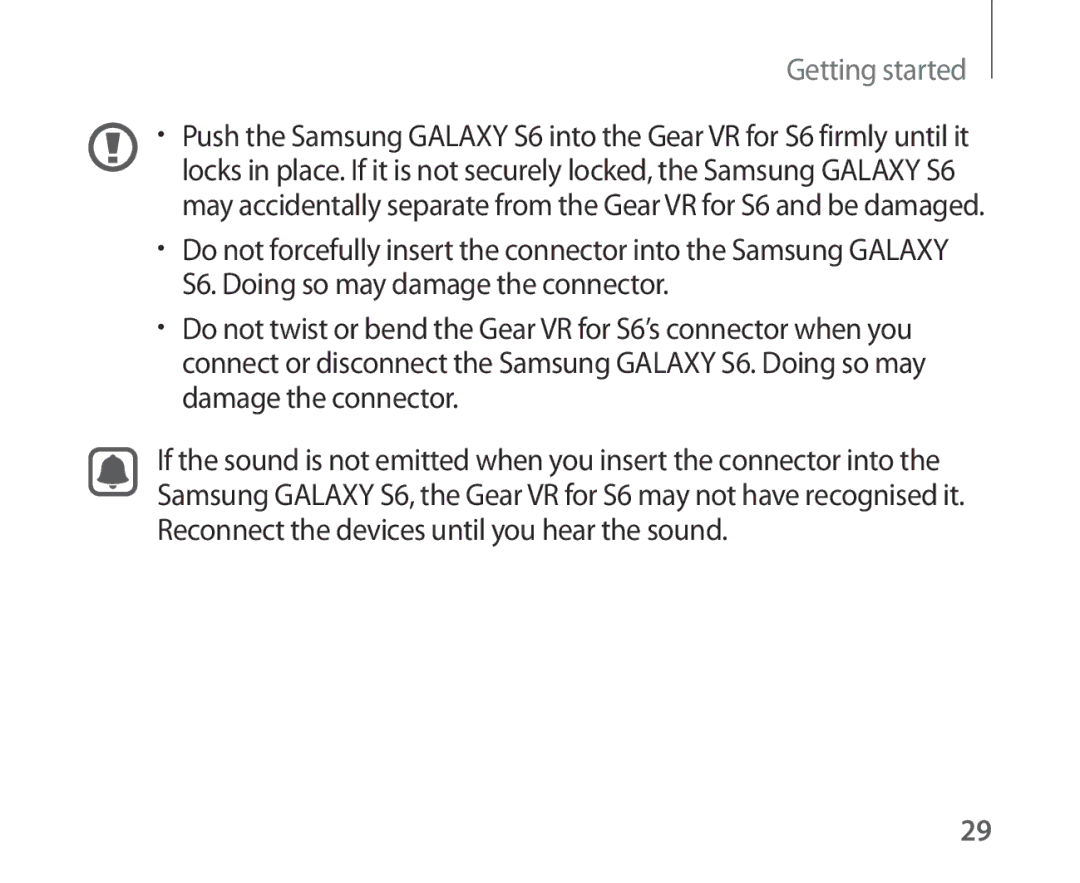 Samsung SM-R321NZWANEE, SM-R321NZWADBT, SM-R321NZWAXEF, SM-R321NZWAITV, SM-R321NZWAPHE, SM-R321NZWAKSA manual Getting started 