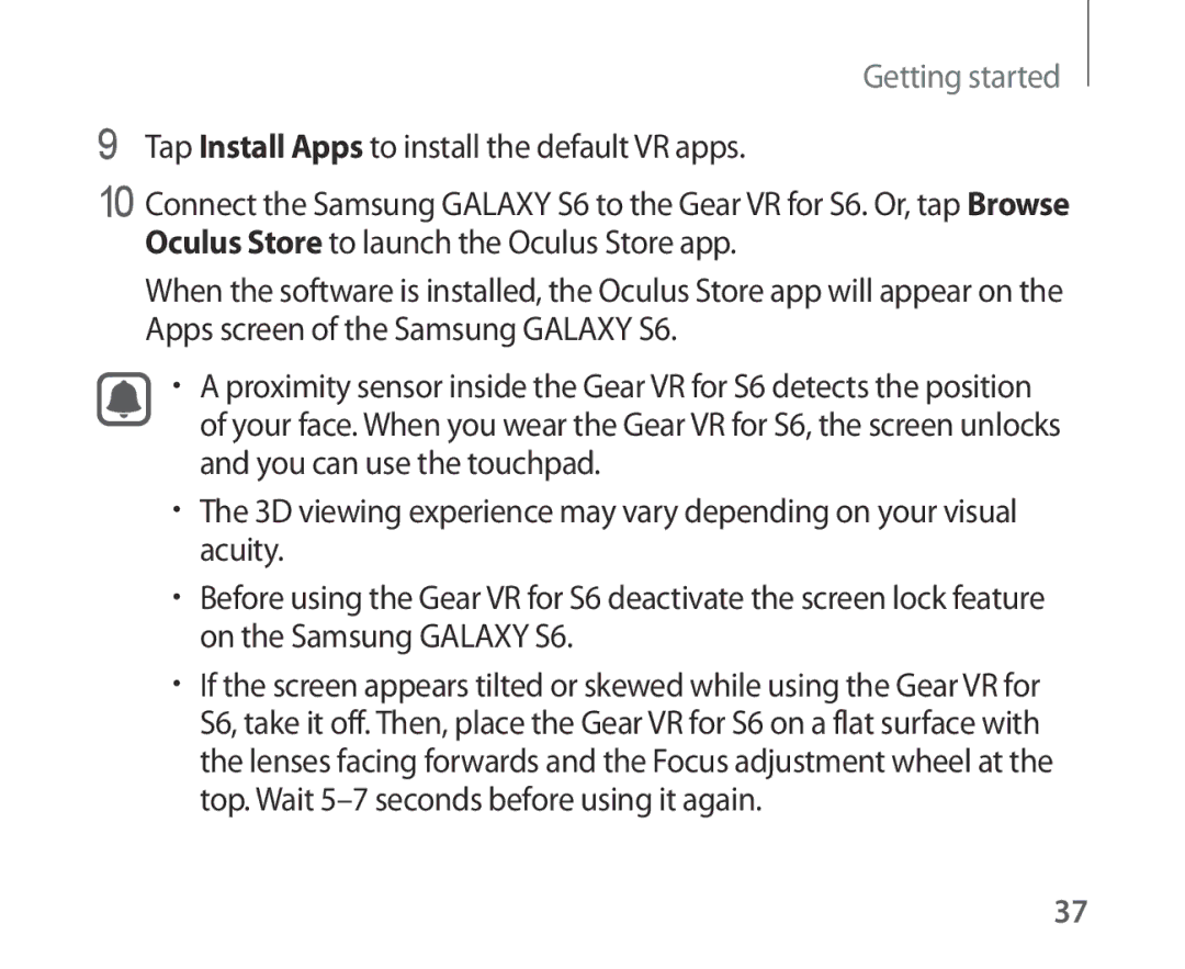 Samsung SM-R321NZWAKSA, SM-R321NZWADBT, SM-R321NZWAXEF, SM-R321NZWAITV, SM-R321NZWAPHE, SM-R321NZWAXSK manual Getting started 