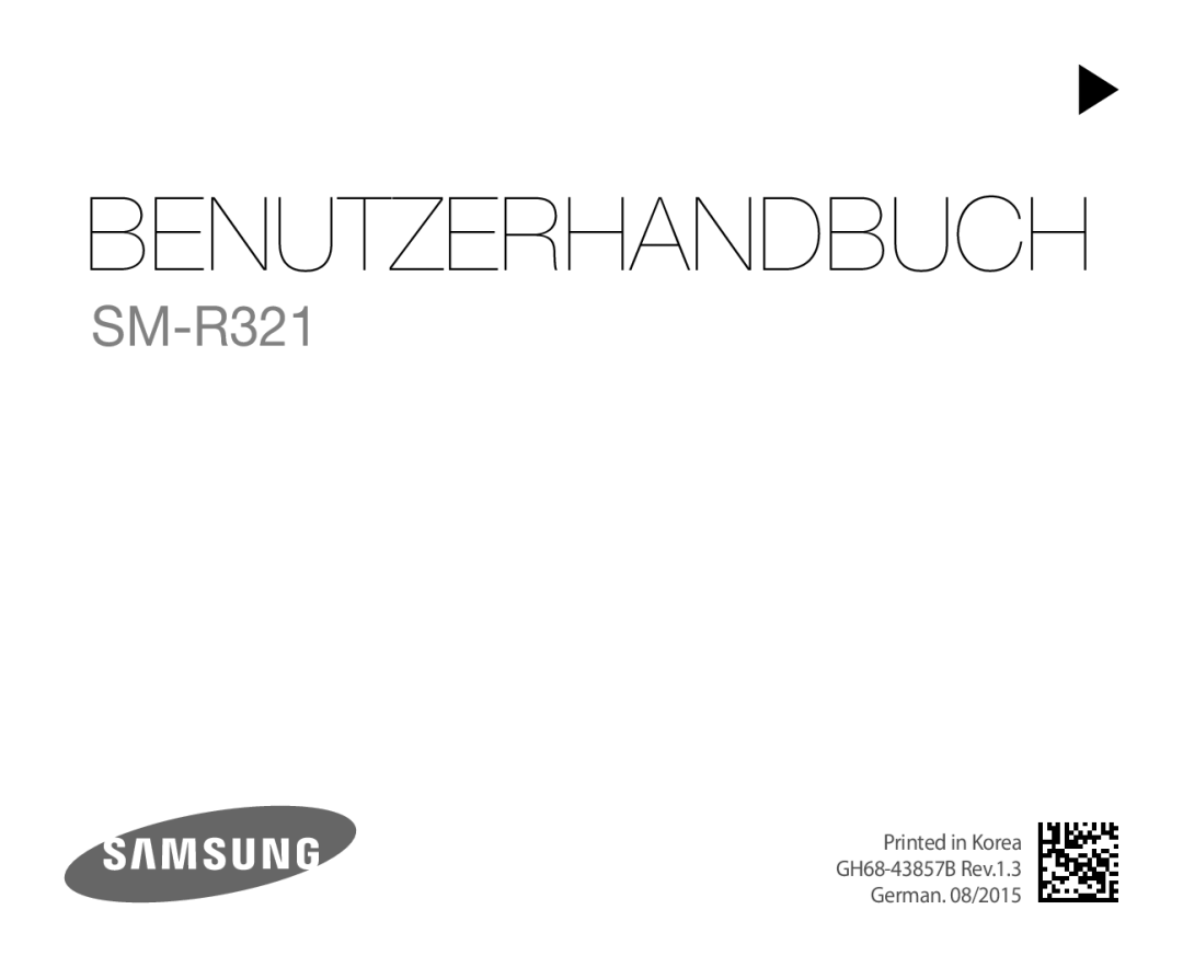 Samsung SM-R321NZWADBT manual Benutzerhandbuch 