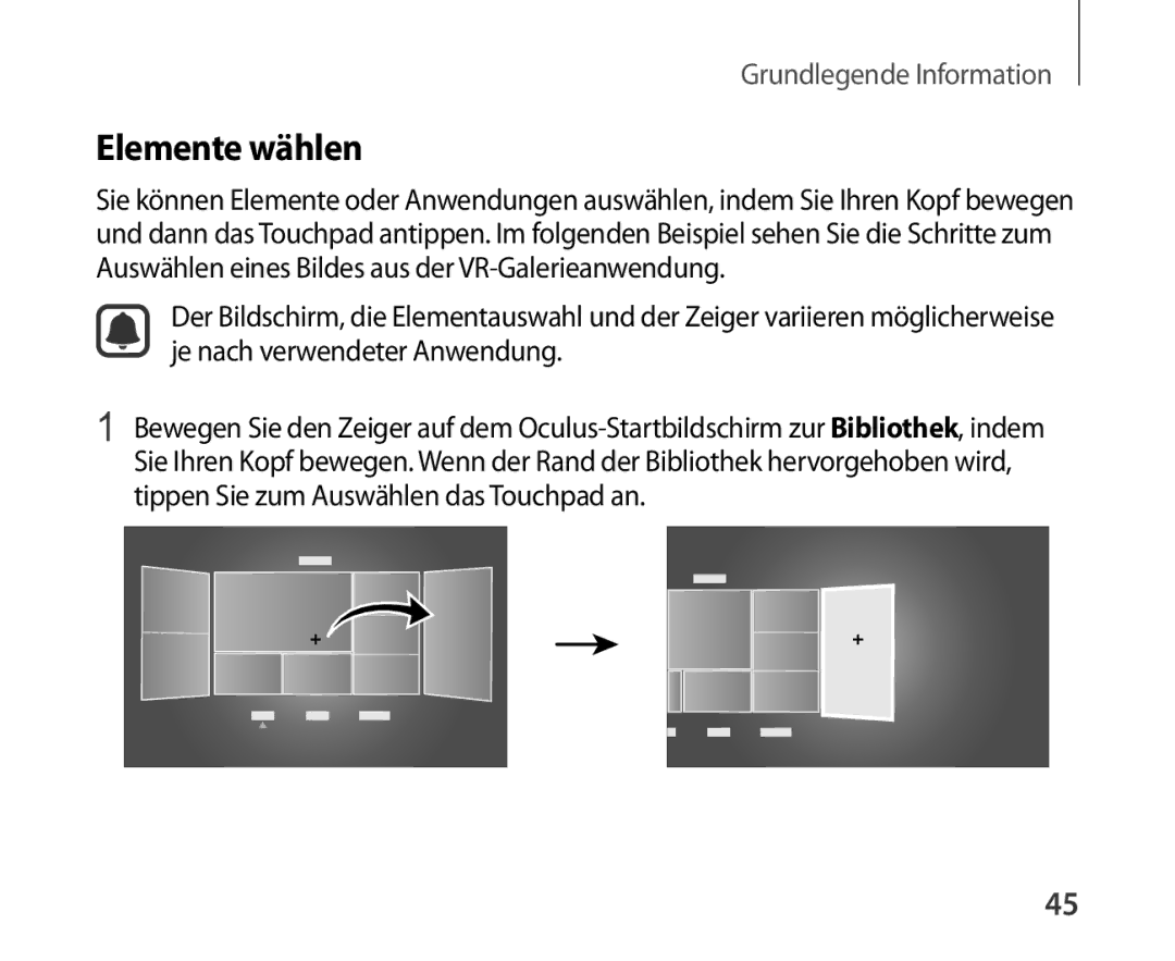 Samsung SM-R321NZWADBT manual Elemente wählen 