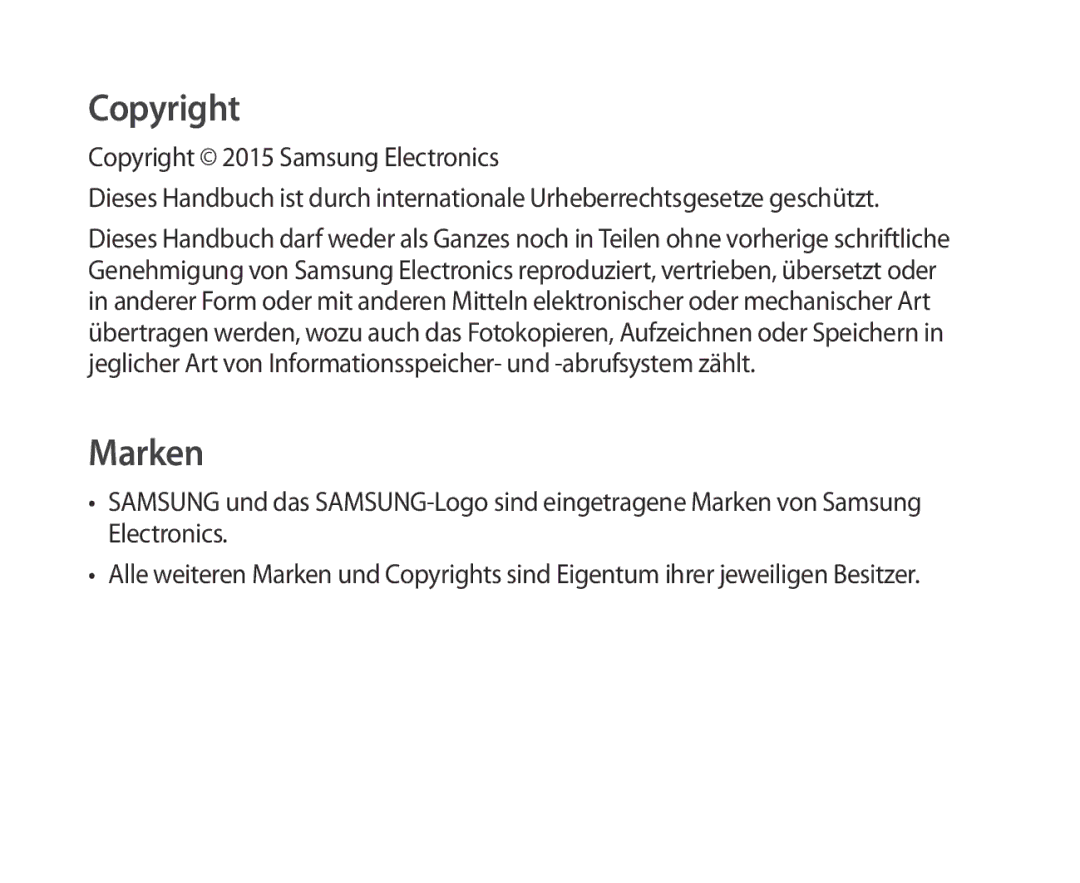 Samsung SM-R321NZWADBT manual Copyright 