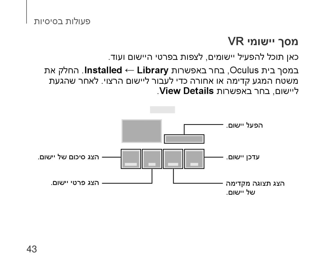 Samsung SM-R321NZWAILO manual Vr ימושיי ךסמ 