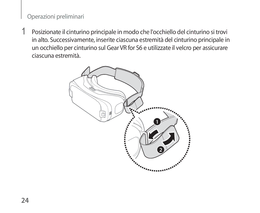 Samsung SM-R321NZWAITV manual Operazioni preliminari 