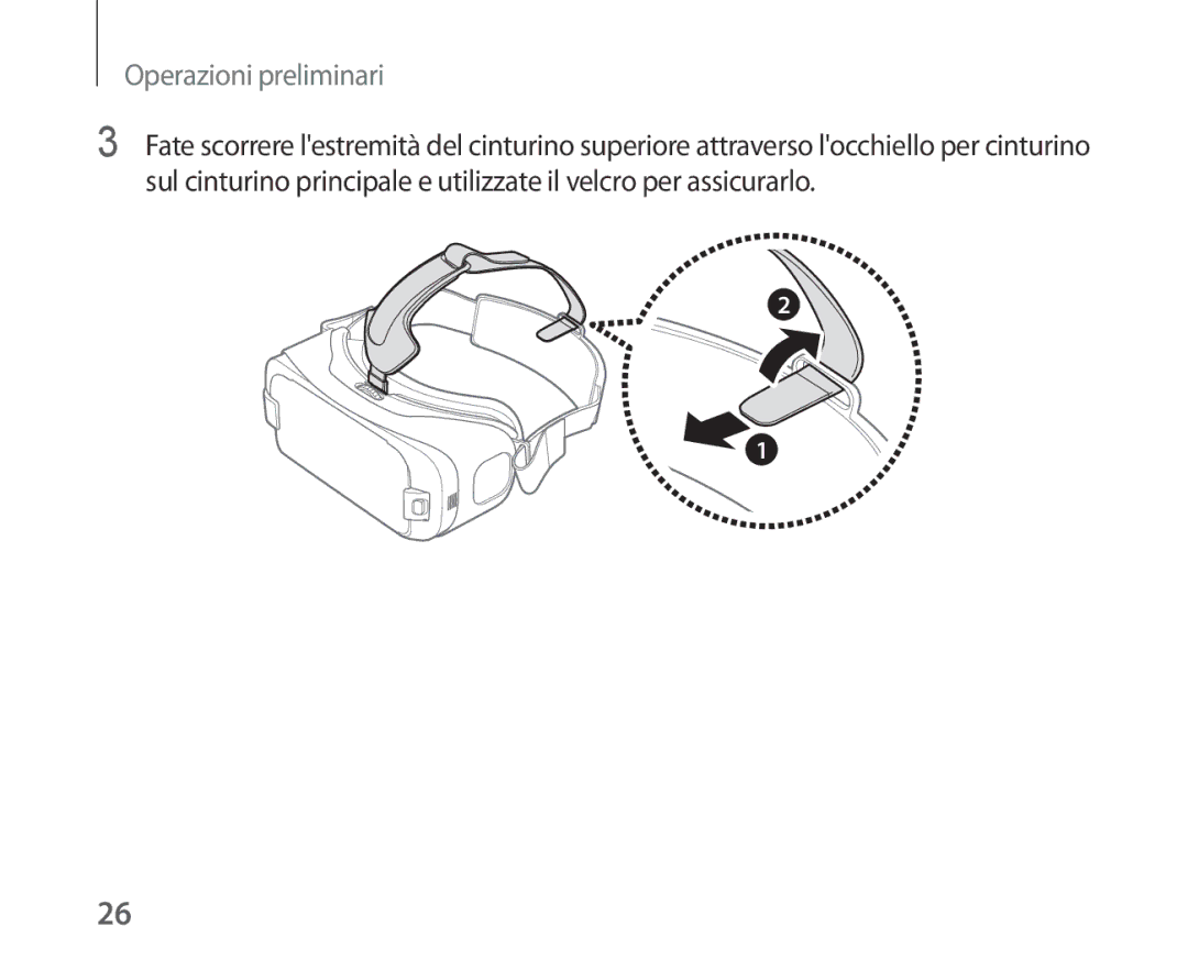 Samsung SM-R321NZWAITV manual Operazioni preliminari 