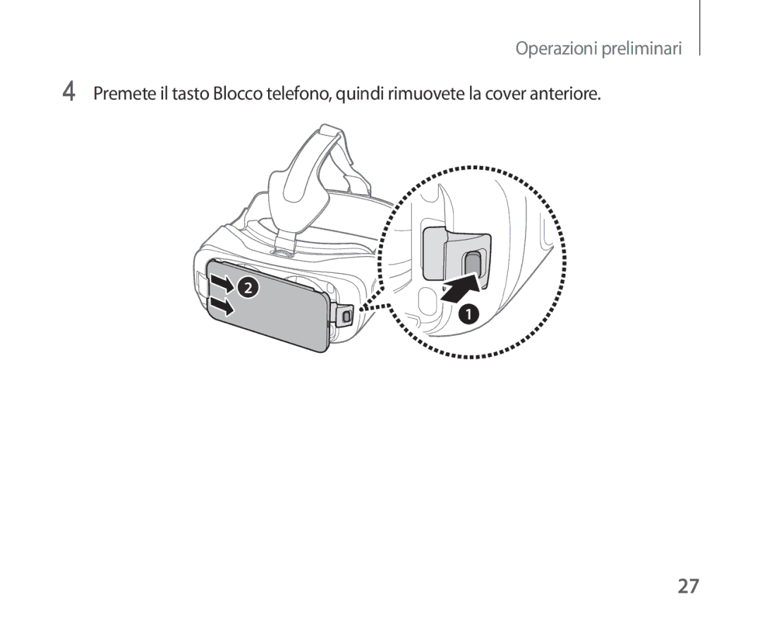 Samsung SM-R321NZWAITV manual Operazioni preliminari 