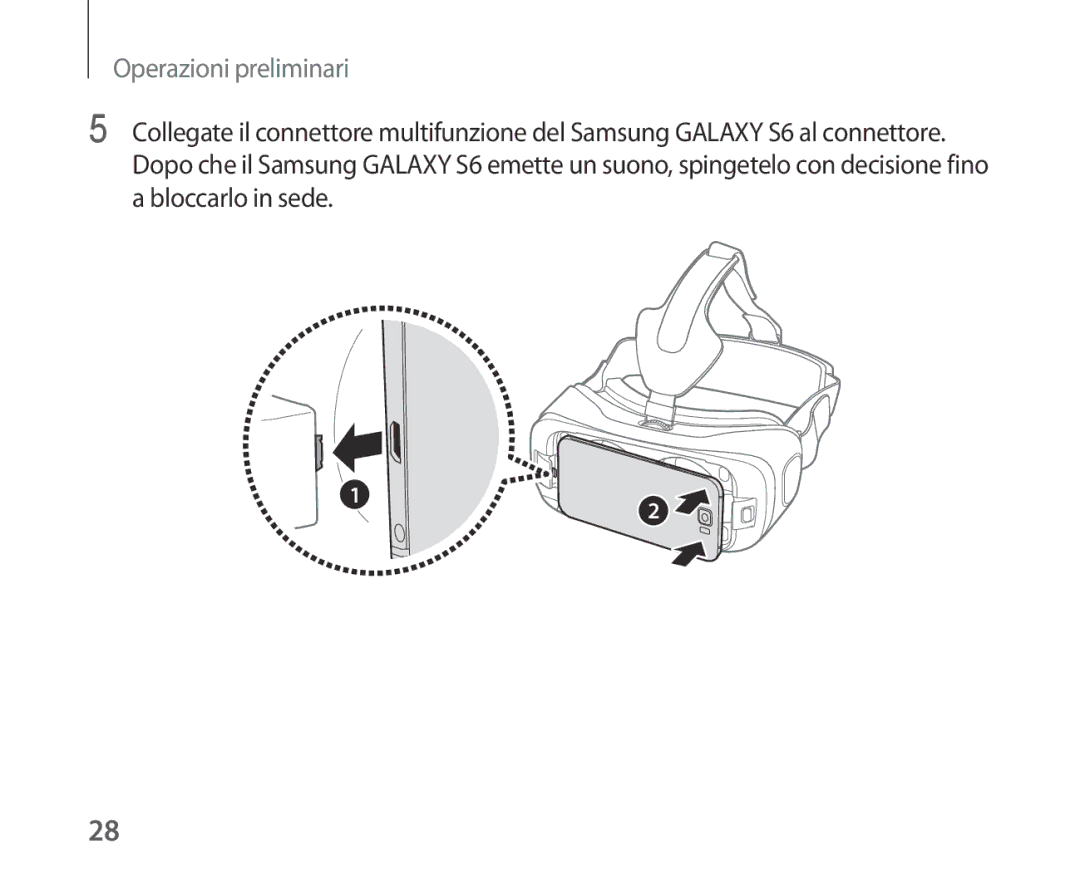 Samsung SM-R321NZWAITV manual Operazioni preliminari 