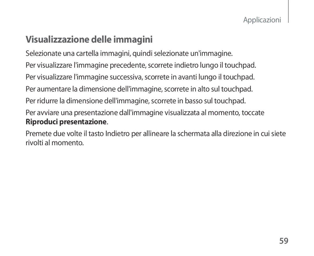 Samsung SM-R321NZWAITV manual Visualizzazione delle immagini 