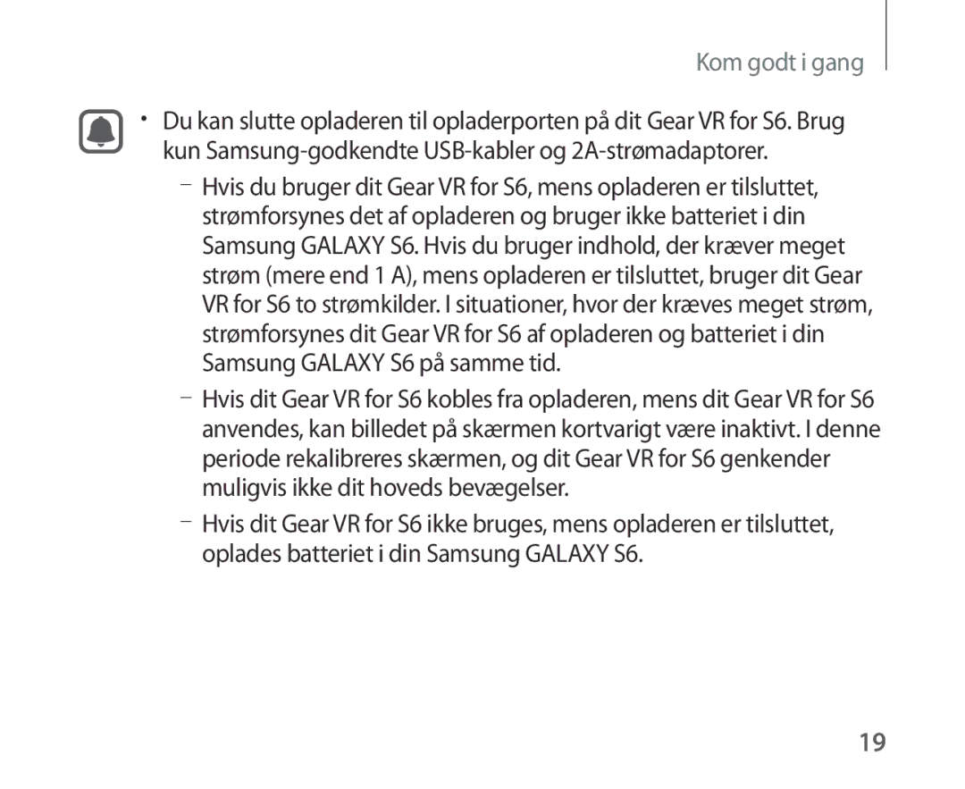 Samsung SM-R321NZWANEE manual Kom godt i gang 