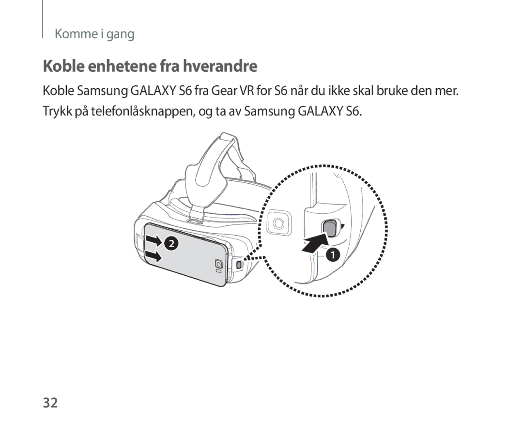 Samsung SM-R321NZWANEE manual Koble enhetene fra hverandre 